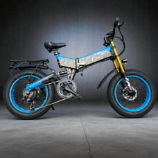 Електровелосипед VOLTO Lankeleisi X3000 Plus 1000W 17.5Ah Алюмінієвий Синій