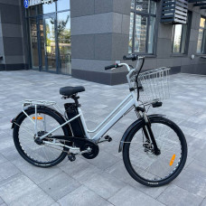 Електровелосипед VOLTO Huachi 26" 500W 19Ah Сірий з кошиком та багажником