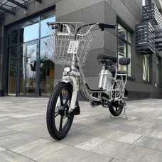 Електровелосипед VOLTO Urban Chrome з металевим кошиком