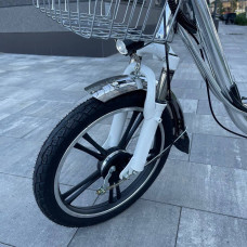 Електровелосипед VOLTO Urban Chrome з металевим кошиком