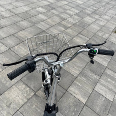 Електровелосипед VOLTO Urban Chrome з металевим кошиком
