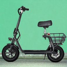 Електросамокат KUGOO С1 500W 11Ah чорний, з посиленим кошиком