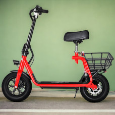 Електросамокат KUGOO С1 500W 11Ah червоний, з посиленим кошиком